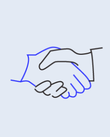 Two hands shaking hands